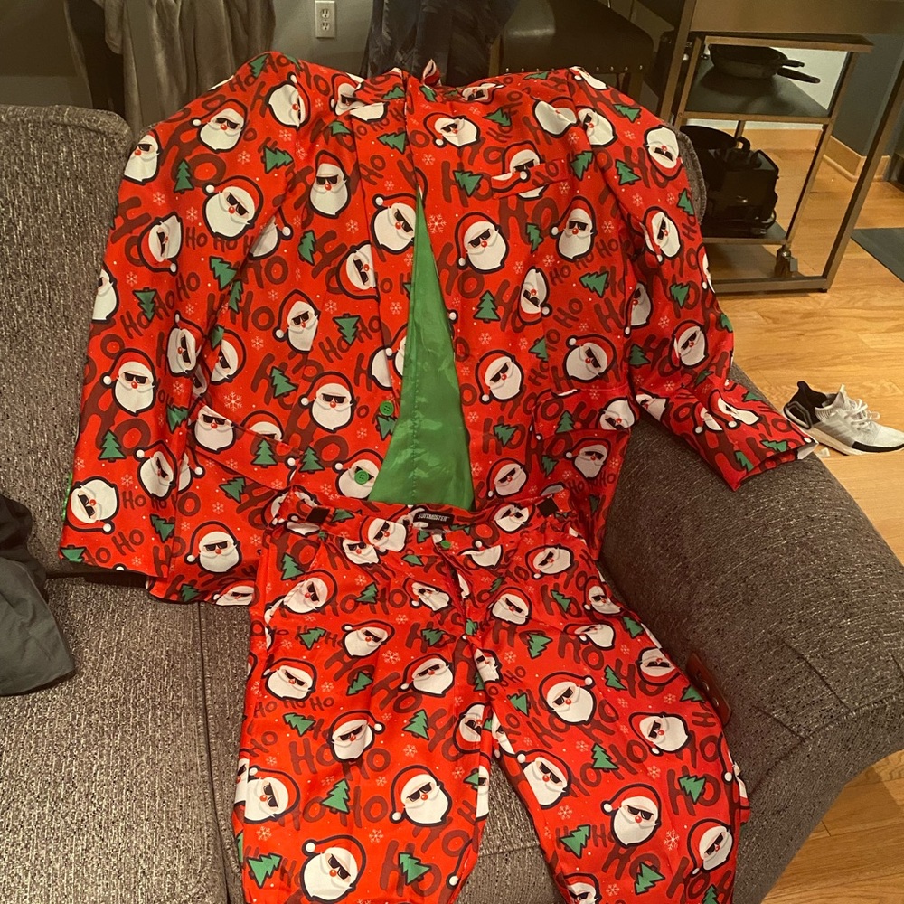 Men’s Christmas Santa Suit (42-44 pants) Large top